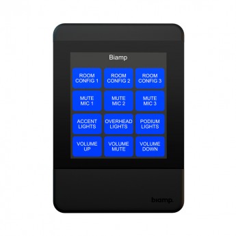 Сенсорная панель управления с ручкой, черная BIAMP APPRIMO-TEC-X-2000-BLACK