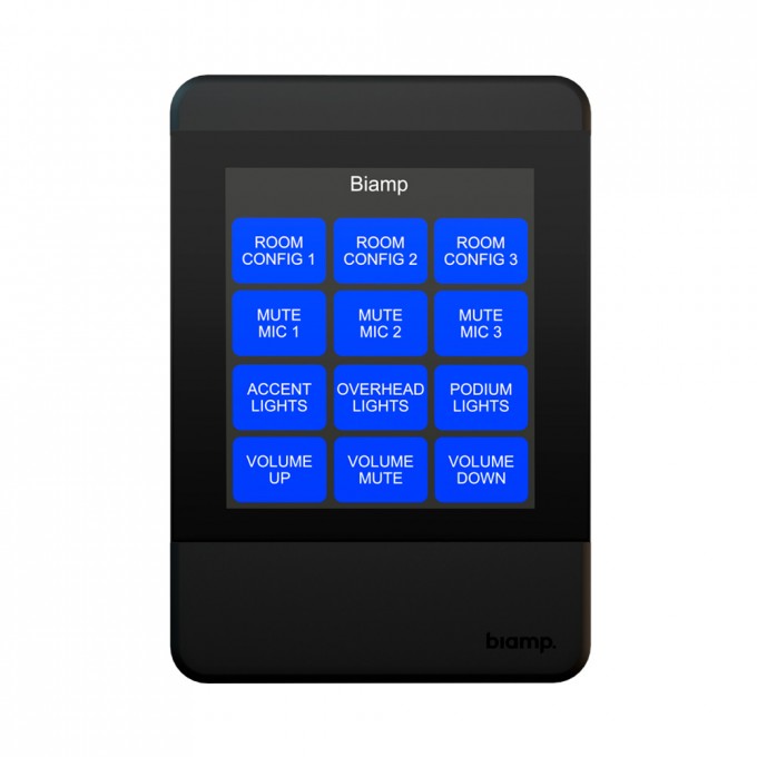 Сенсорная панель управления с ручкой, черная BIAMP APPRIMO-TEC-X-2000-BLACK