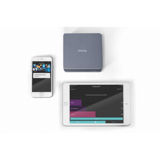 Crowd MICS™ ATOM - персональный микрофон в смартфоне для удобного общения во время презентаций и обсуждений BIAMP CROWD-MICS-ATOM