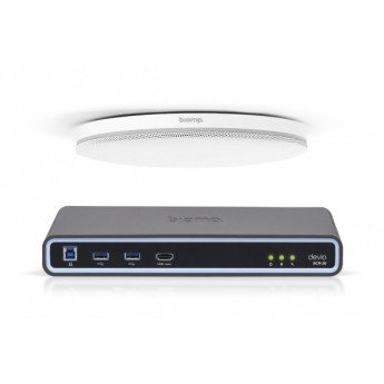 Хаб для переговорных комнат. В комплекте потолочный микрофон TCM-XEX и SCR-20. Цвет белый BIAMP DEVIO-SCR-20CX-WHITE