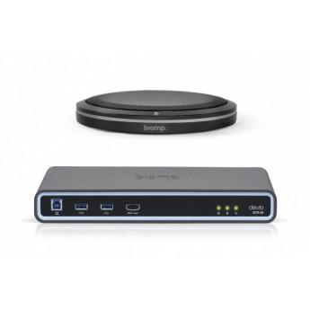 Хаб для переговорных комнат. В комплекте настольный микрофон  TTM-XEX и SCR-20. Цвет черный BIAMP DEVIO-SCR-20TX-BLACK