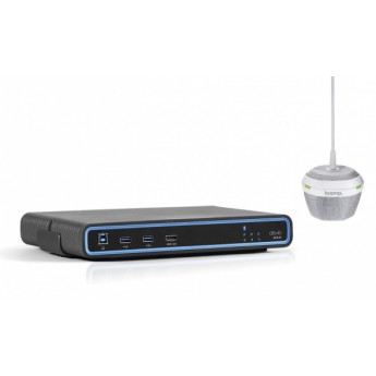 Хаб для переговорных комнат. В комплекте потолочный микрофон DCM-1 и SCR-25. Цвет белый BIAMP DEVIO-SCR-25C-WHITE