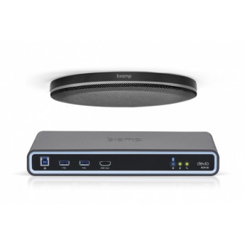 Хаб для переговорных комнат. В комплекте потолочный микрофон TCM-XEX и SCR-25. Цвет чёрный BIAMP DEVIO-SCR-25CX-BLACK