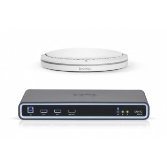 Хаб для переговорных комнат. В комплекте настольный микрофон  TTM-XEX и SCR-25. Цвет белый BIAMP DEVIO-SCR-25TX-WHITE