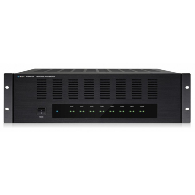 16-канальный цифровой усилитель мощности с 16 х 80 Вт 4 Ом, в мостовом режиме 8 х 160 Вт 8 Ом, класс D, 2 общих стерео шины и 16 индивидуальных линейных входов (переключаются) BIAMP REVAMP1680